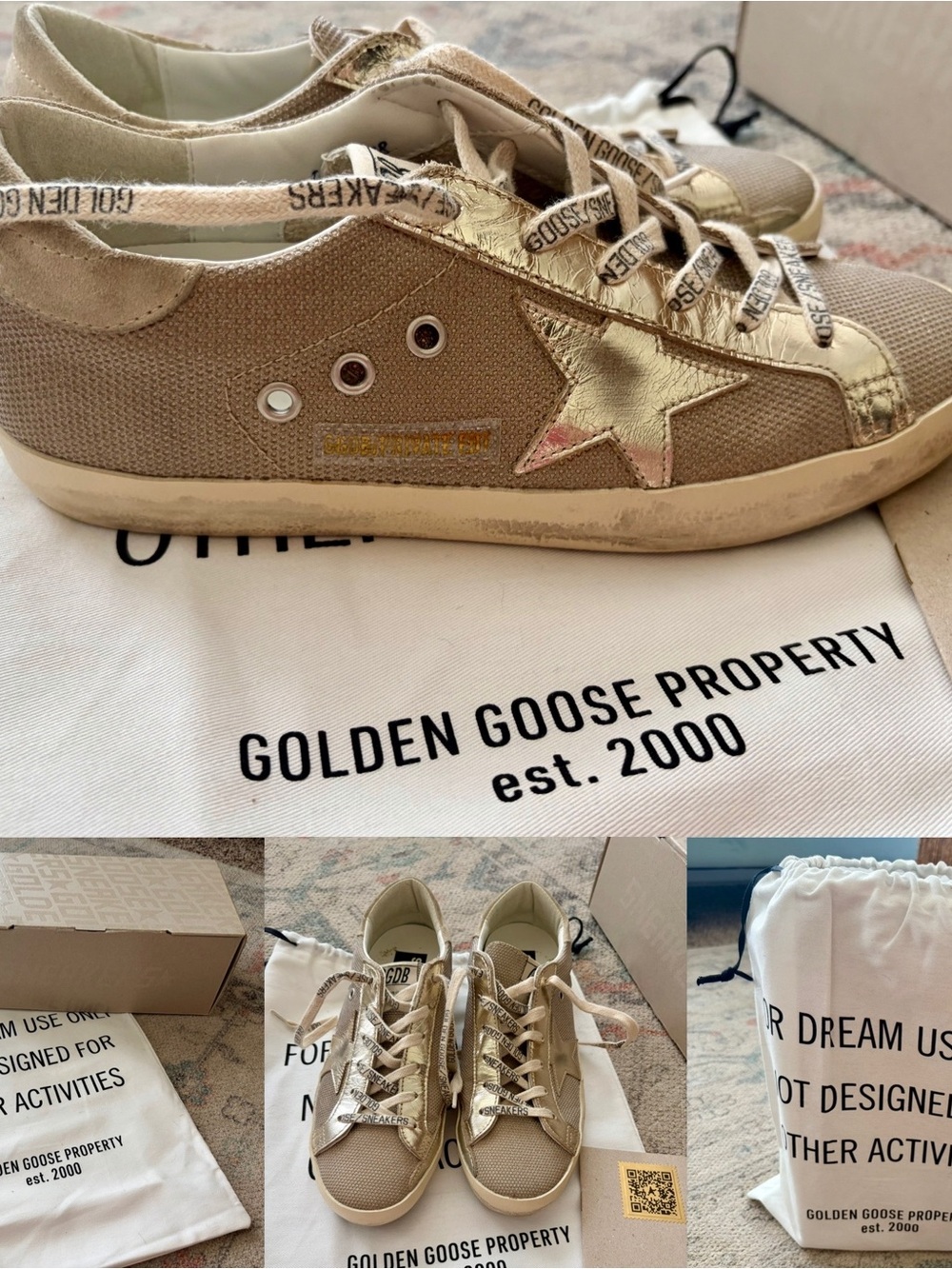 Golden Goose Super-Star Classic Sneakers with Metallic Gold Star